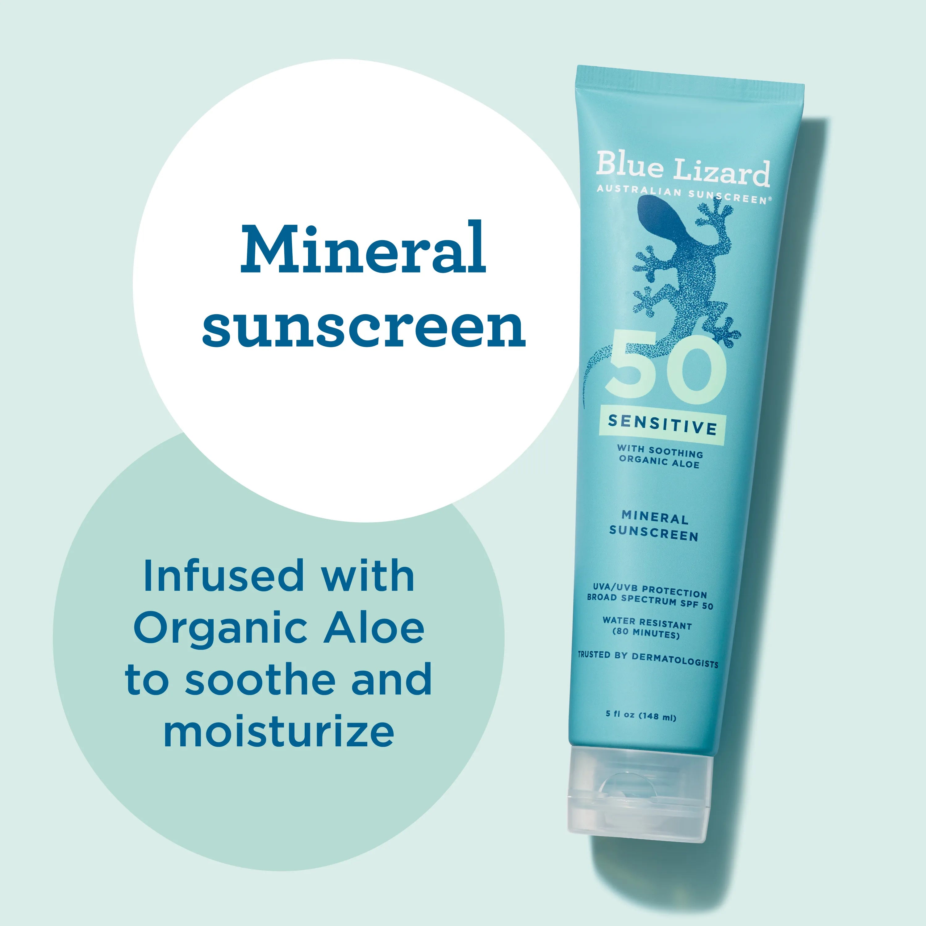 Blue Lizard Sensitive Mineral SPF 50 Sunscreen Lotion
