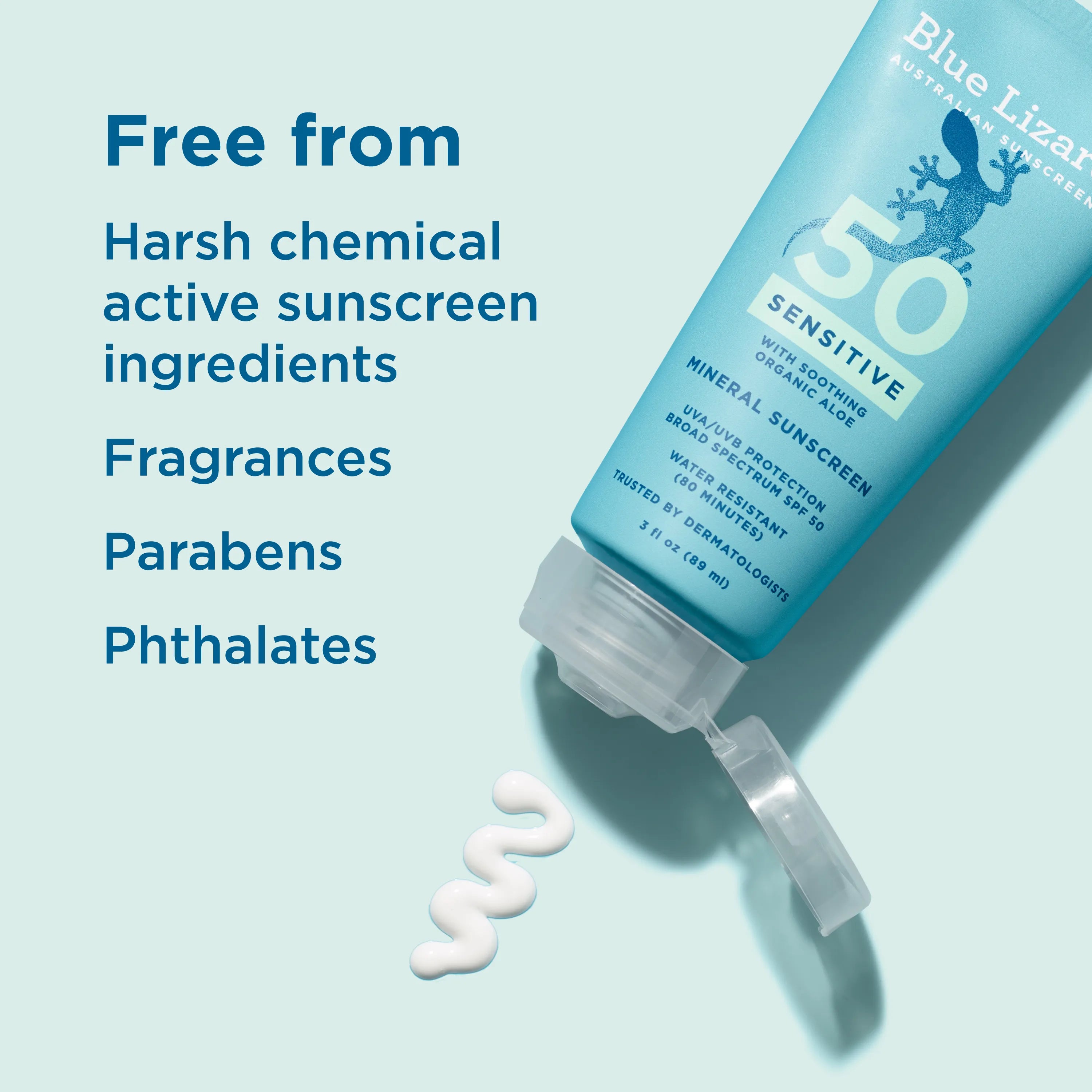 Blue Lizard Sensitive Mineral SPF 50 Sunscreen Lotion