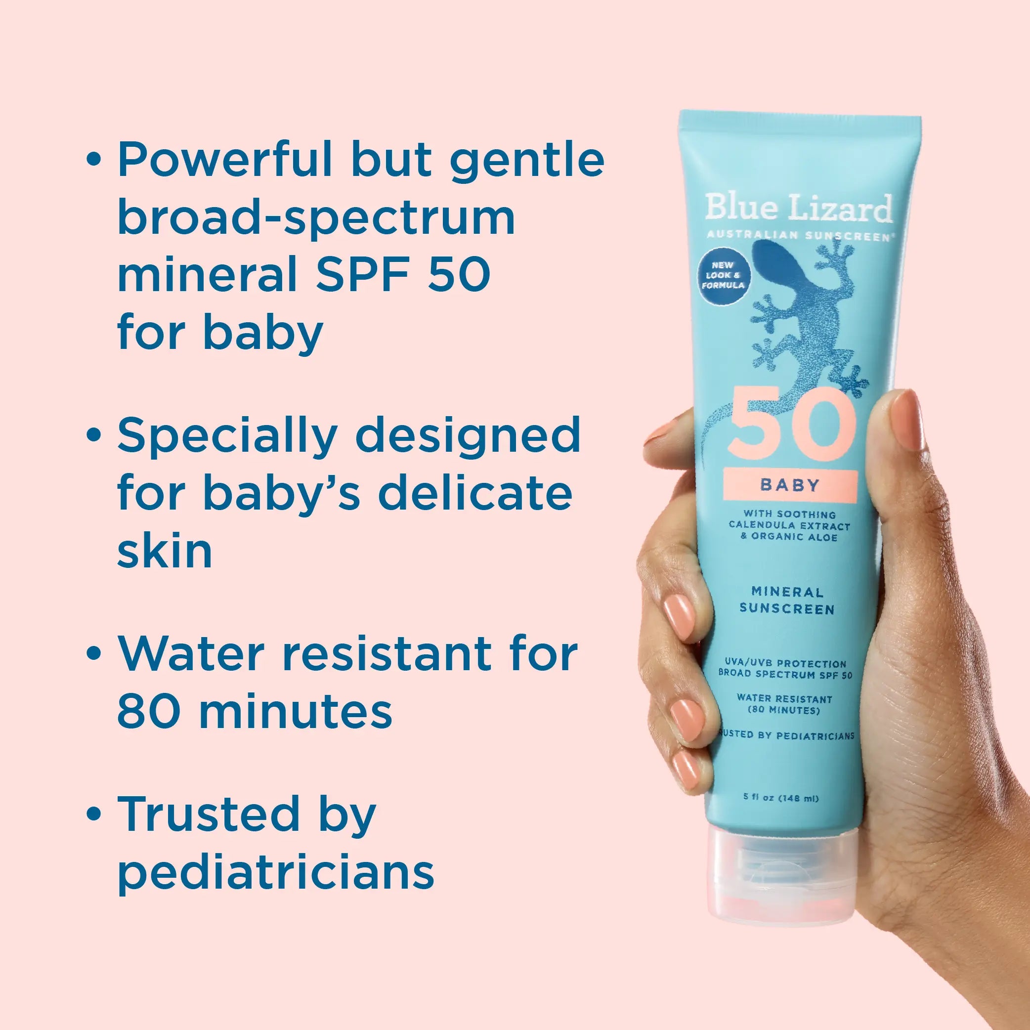 Blue Lizard mineral sunscreen SPF 50 baby 5oz tube lotion and its benefits