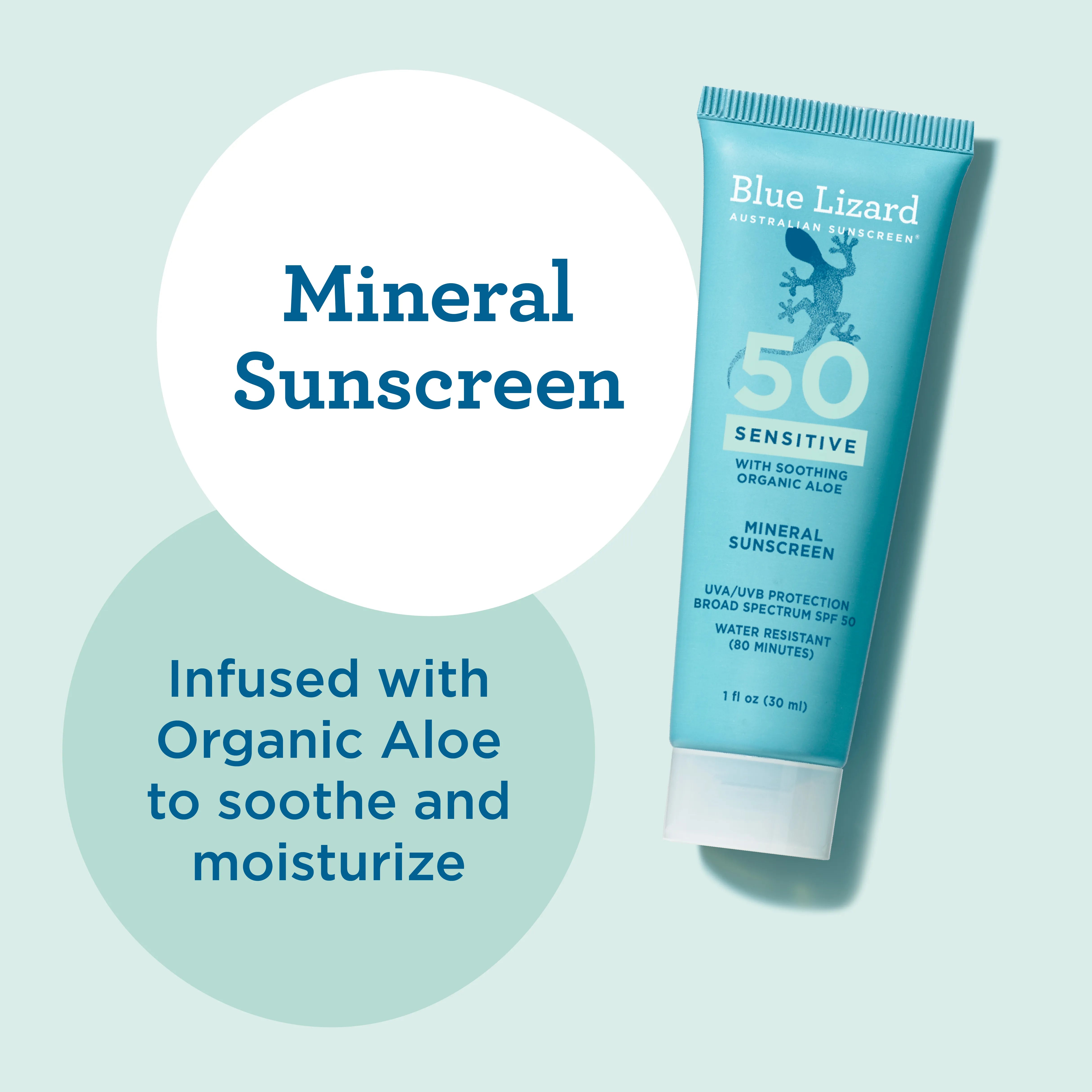 Blue Lizard Sensitive Mineral SPF 50 Sunscreen Lotion
