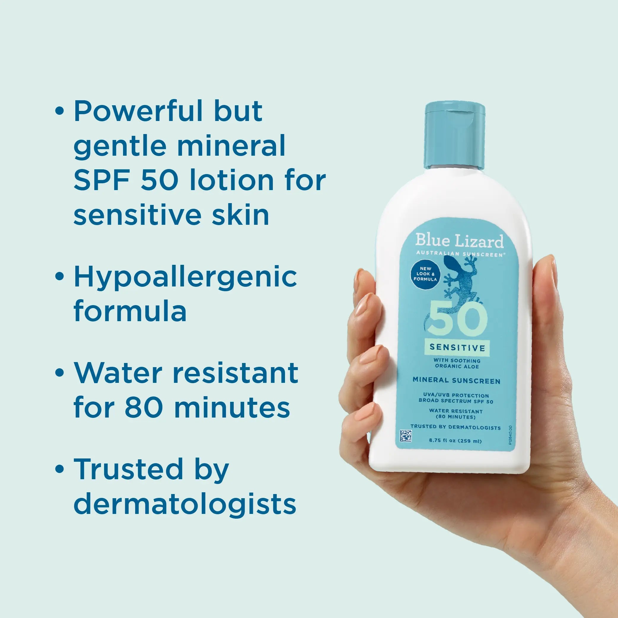 Blue Lizard Sensitive Mineral SPF 50 Sunscreen Lotion