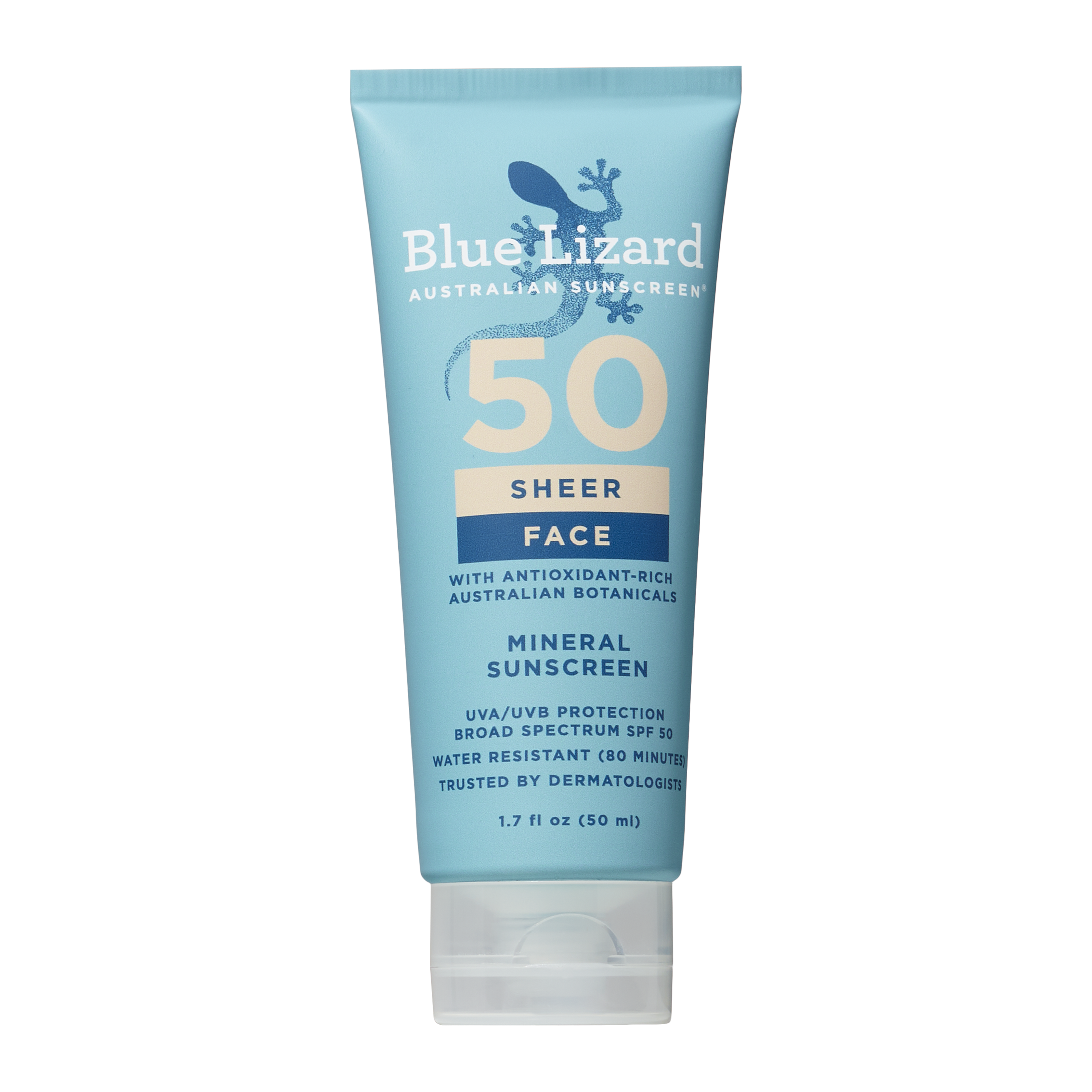 Blue Lizard Sheer Face Mineral SPF 50 Sunscreen Lotion