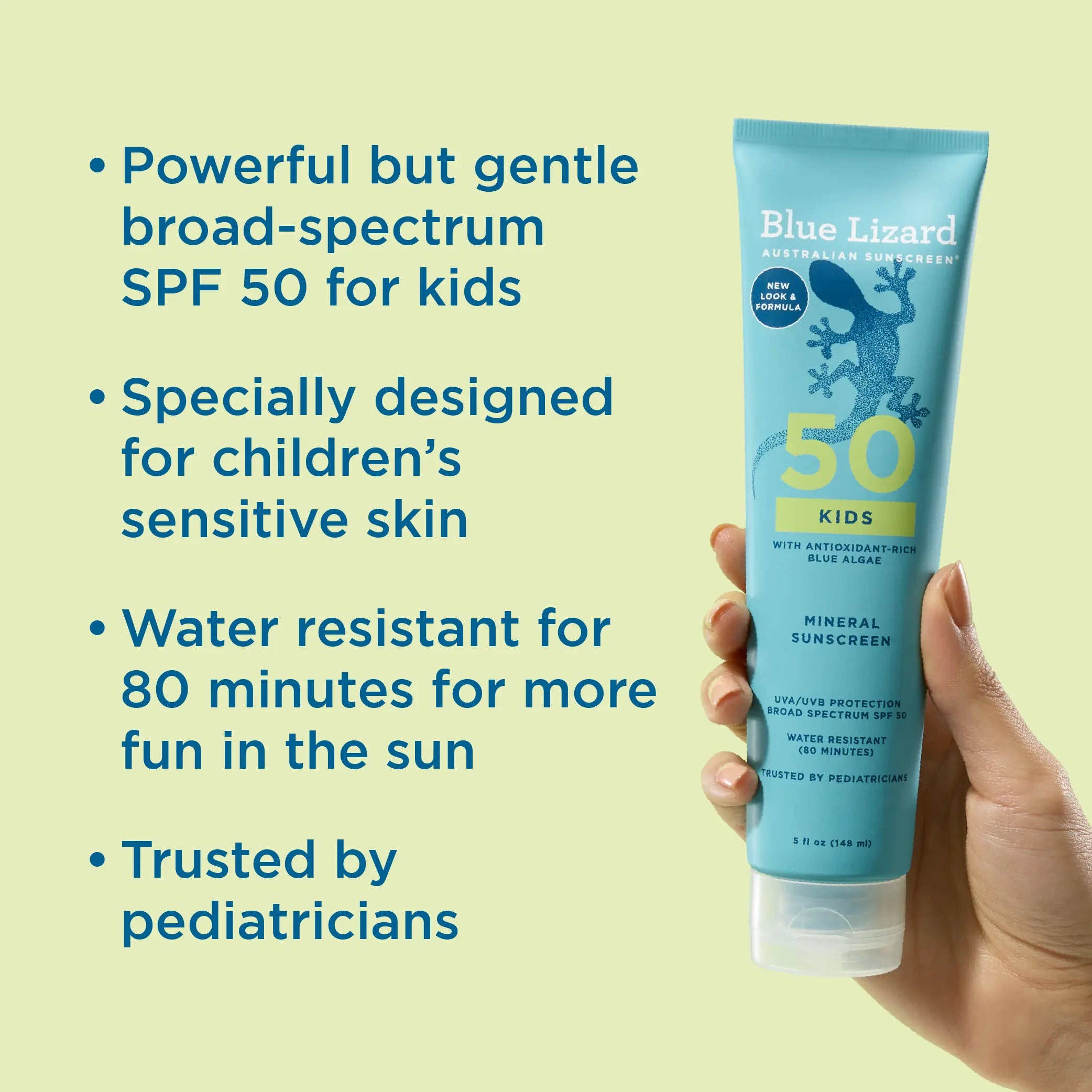 Blue Lizard mineral sunscreen SPF 50 kids lotion 5oz tube and its benefits