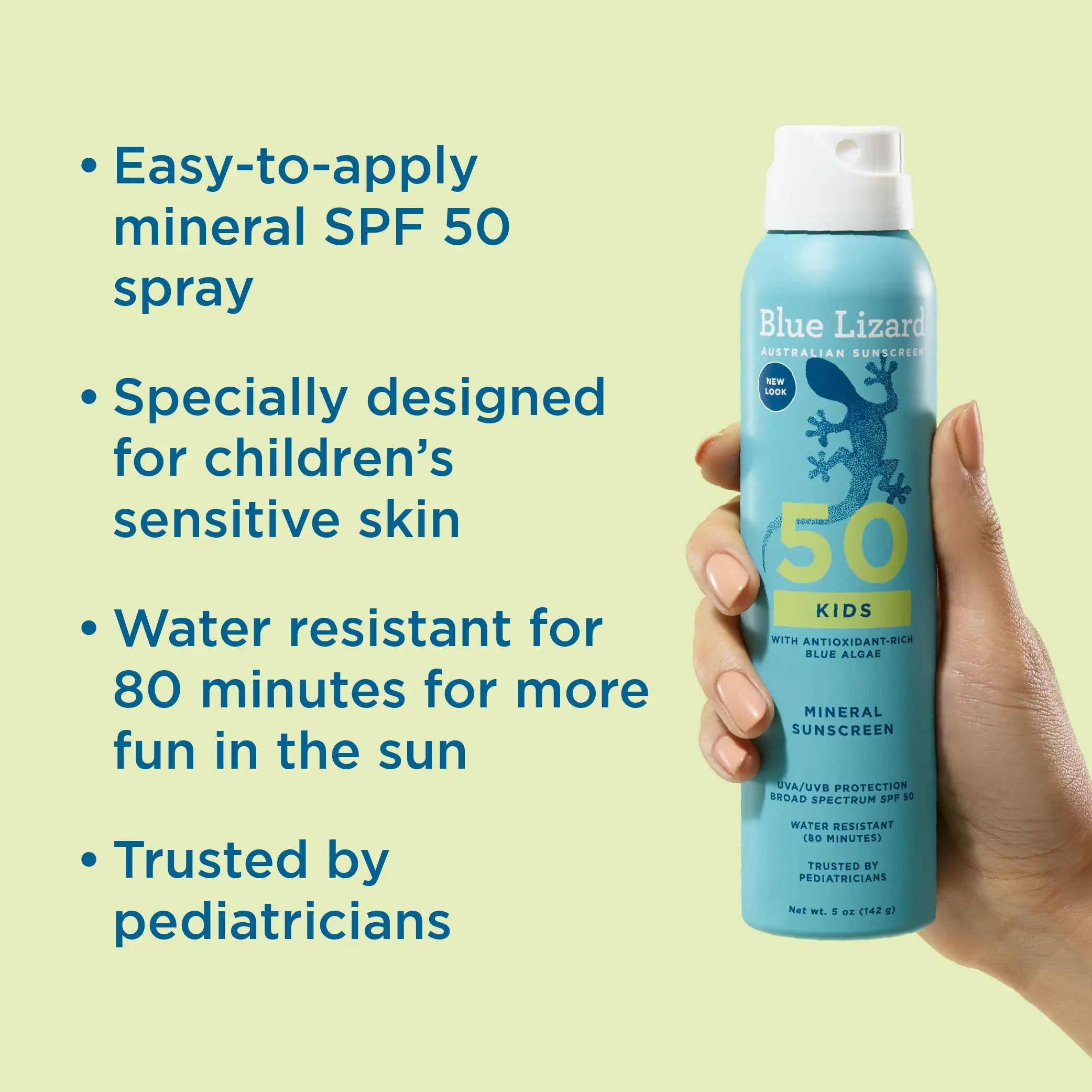 Blue Lizard mineral sunscreen SPF 50 kids spray and its benefits