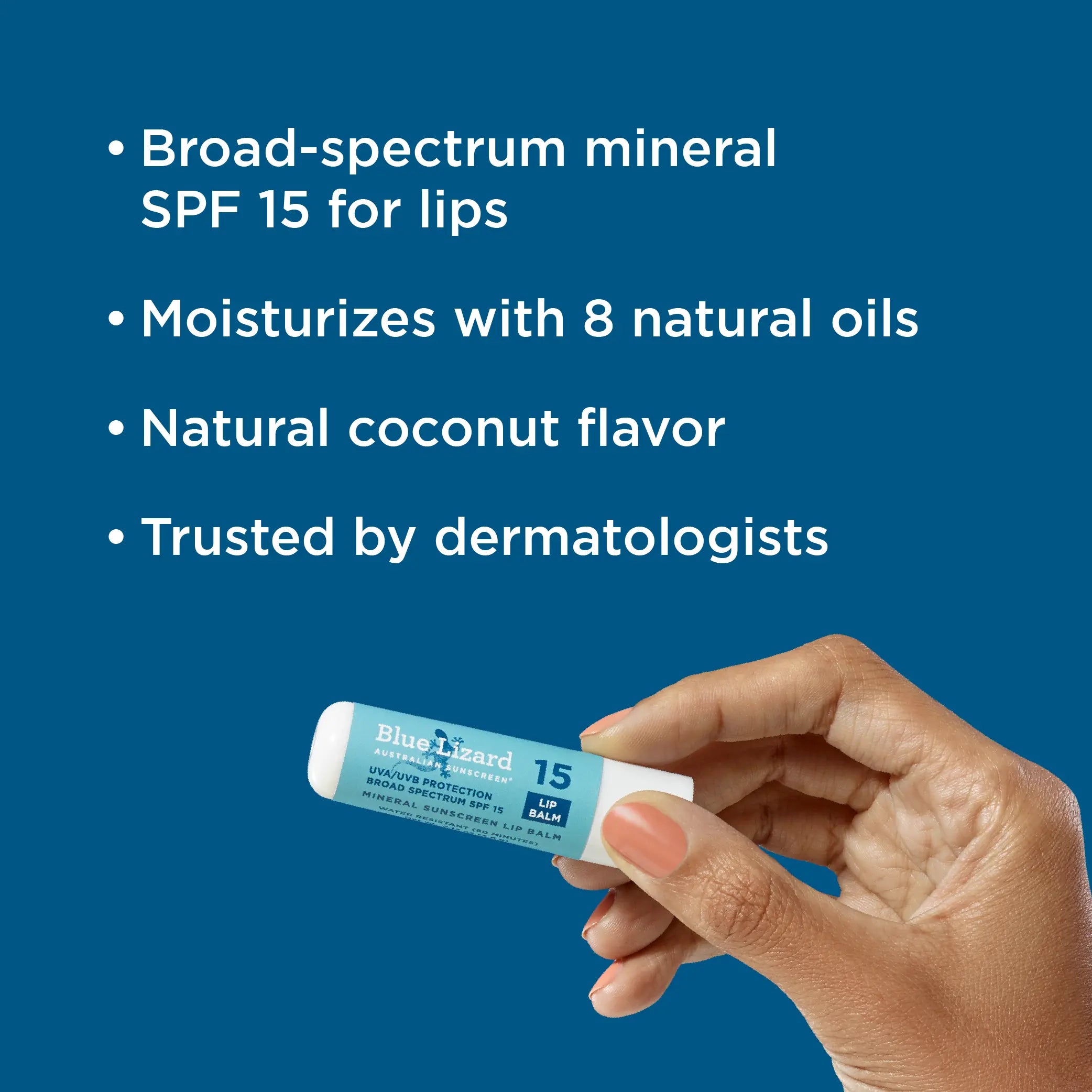 Blue Lizard mineral sunscreen SPF 15 lip balm and its benefits