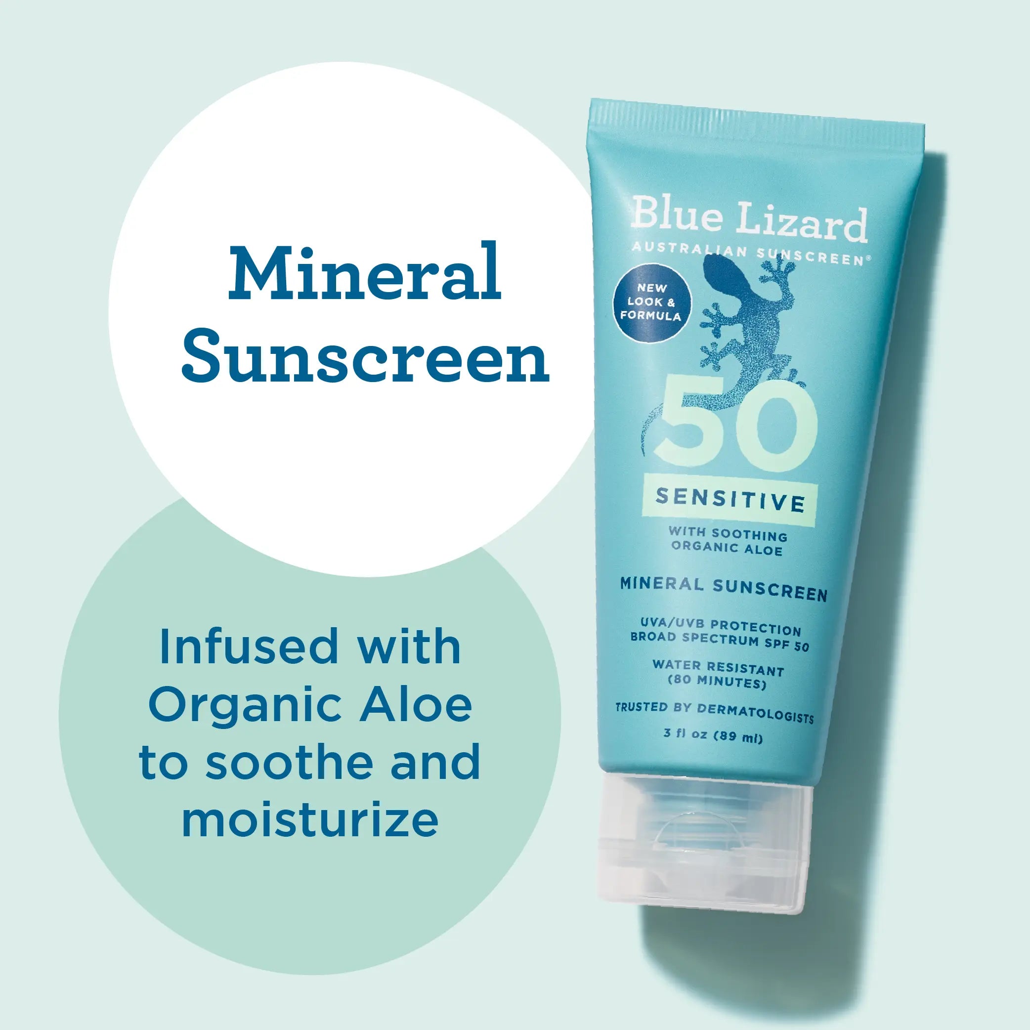 Blue Lizard mineral sunscreen SPF 50 sensitive lotion 3oz tube and its benefits