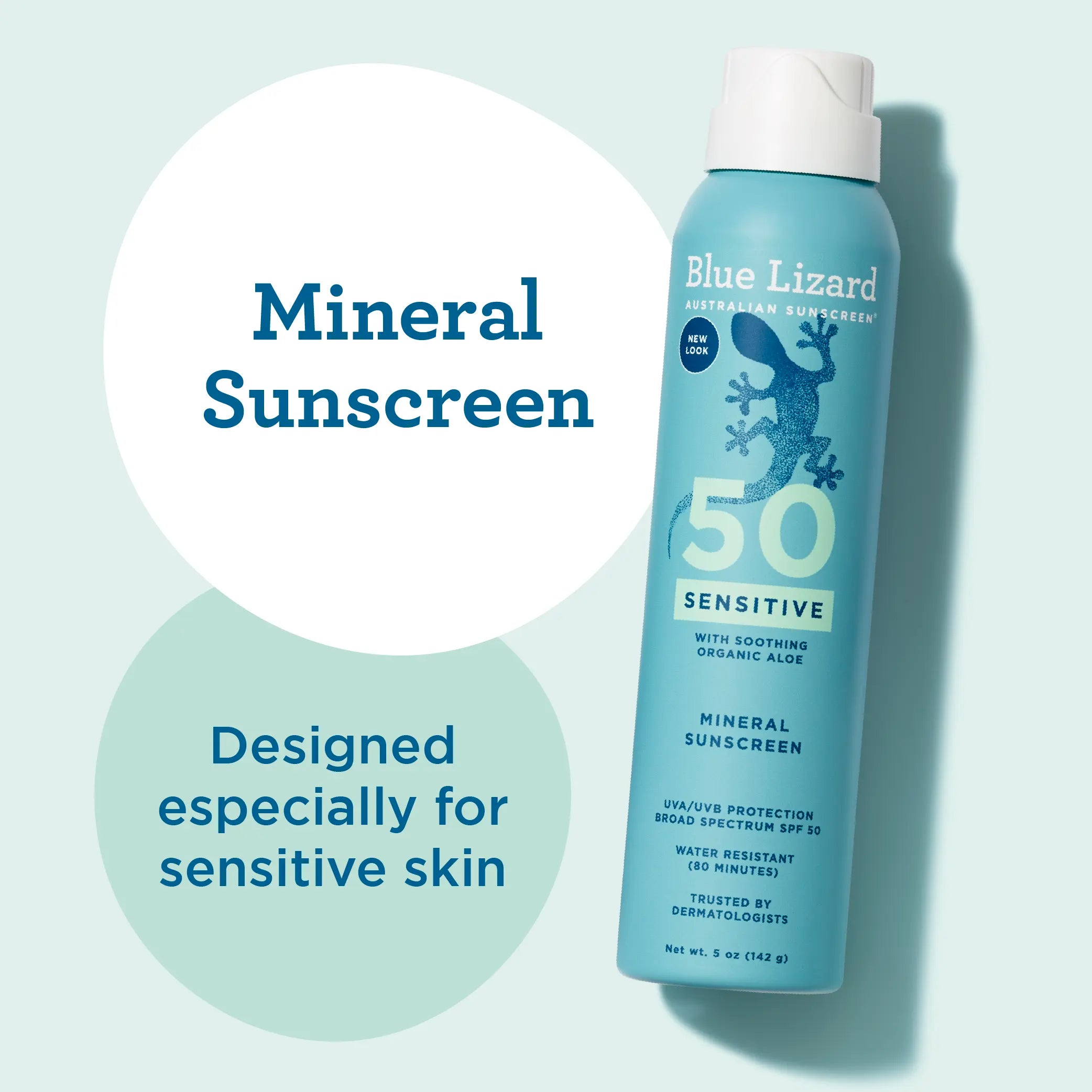 Blue Lizard mineral sunscreen SPF 50 sensitive spray and its benefits