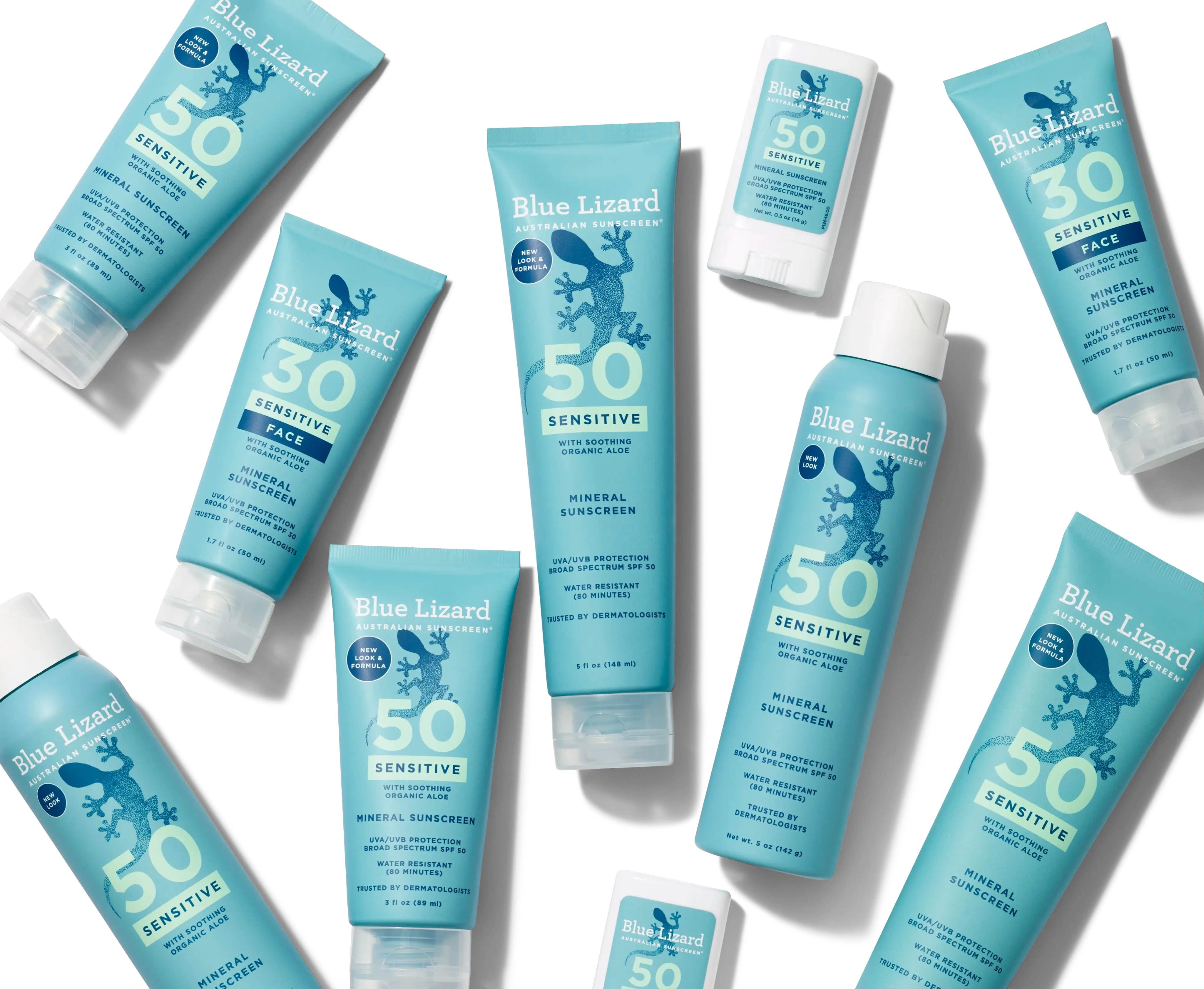 Sensitive SPF 50 Mineral Sunscreen Lotion | Blue Lizard US