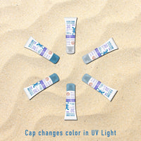 Cap changes color in UV light